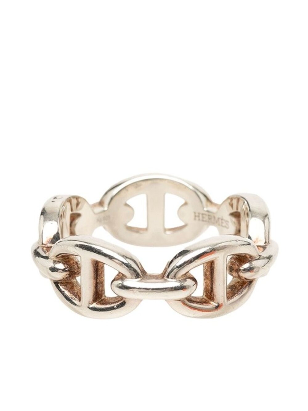 Hermes Chaine D'ancre Enchainee PM Ring 53 Silver